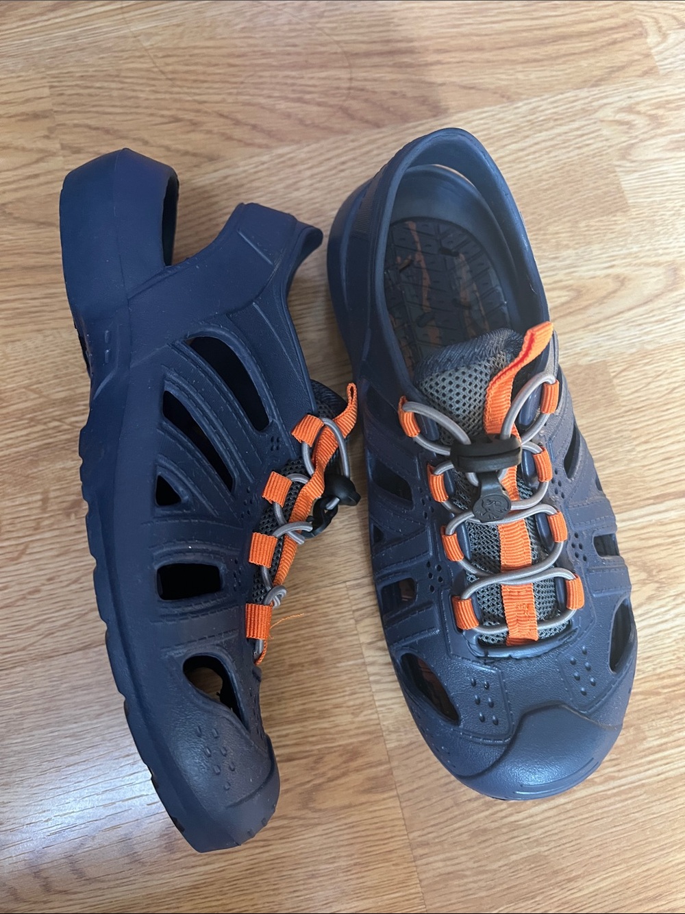 Northside. Navy Outdoor Water Shoes with Orange Accents